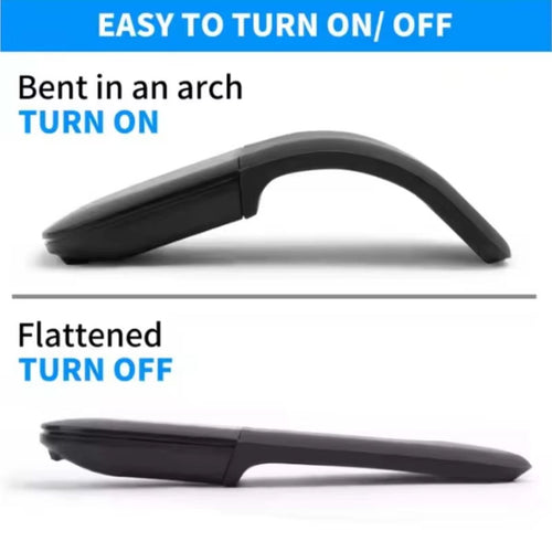 Ultra-Thin Foldable Ergonomic Bluetooth Mouse